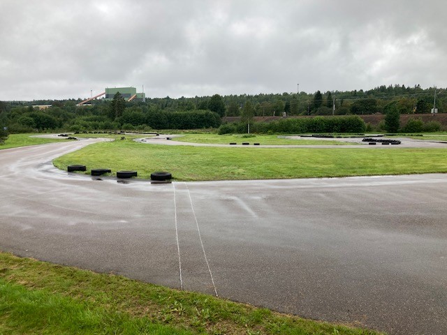 Tyvärr för blött för Go-kart tävling
