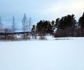 Siljansnäs, inte alls likt sig i snö