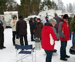 Vid korvgrillningen