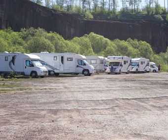 Vacker samling husbilar