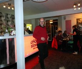 Klas Lindau efter avtackning på  restaurangen