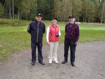 Boll nr 4 Pontus (233) närmast hål vinnaren, Ulla (168), Sven (85)