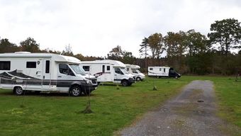 Uppställningen på campingen