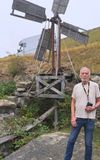 Vinddriven vattenpump vid stenbrottet