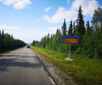 Mot Stora Sjöfallet.