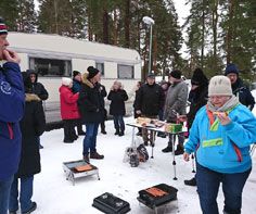 Tyvärr började det regna!