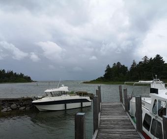 Snabb färgändring vid hamnen